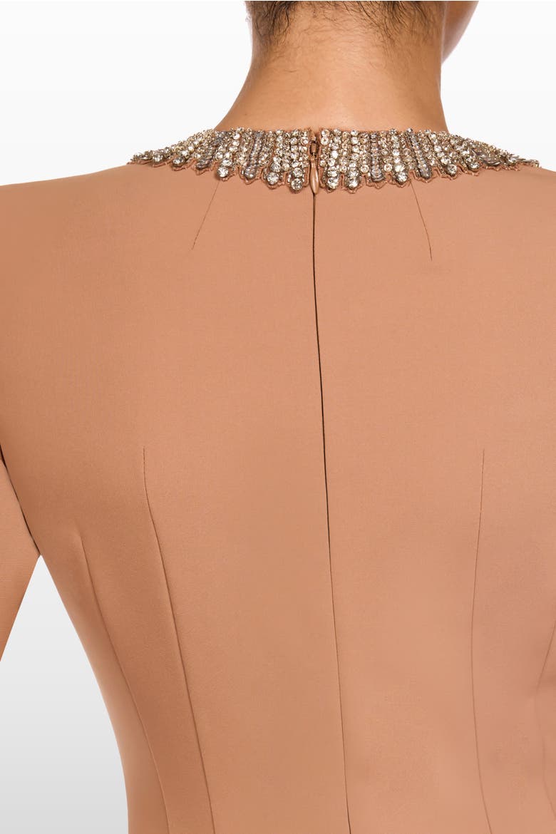 Cora Long-Sleeve Midi Dress, Alternate, color, Tawny