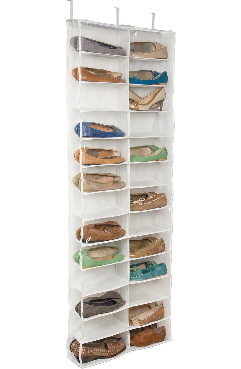 RICHARDS HOMEWARES Clear 26 Pocket Over-The-Door Organizer, Main, color,