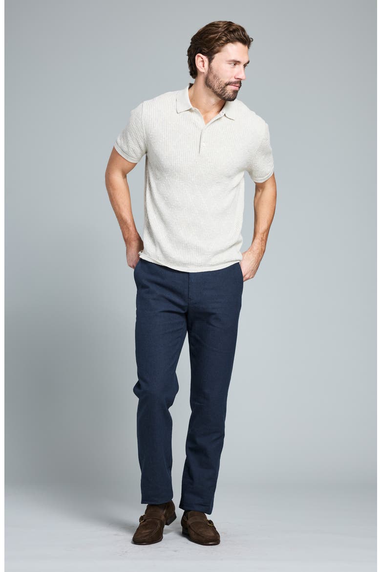 Diamond Stitch Polo Sweater, Alternate, color, LIGHT GREY HEATHER