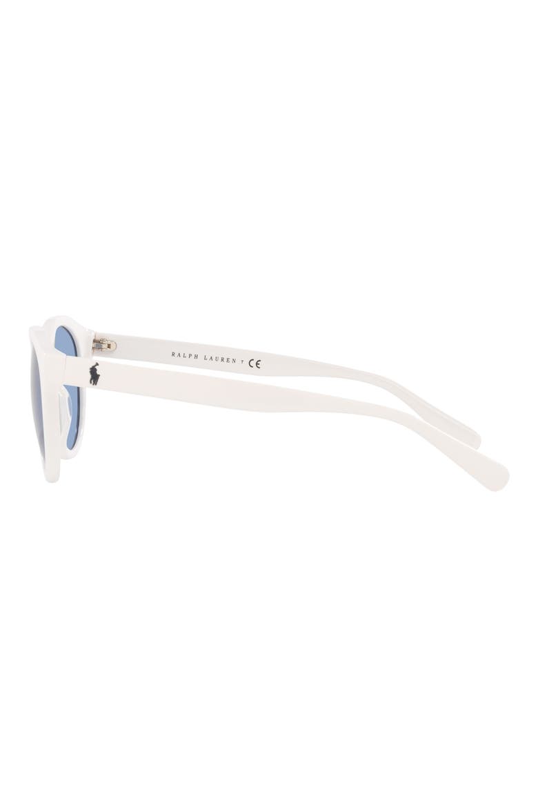 49mm Round Sunglasses, Alternate, color, WHITE
