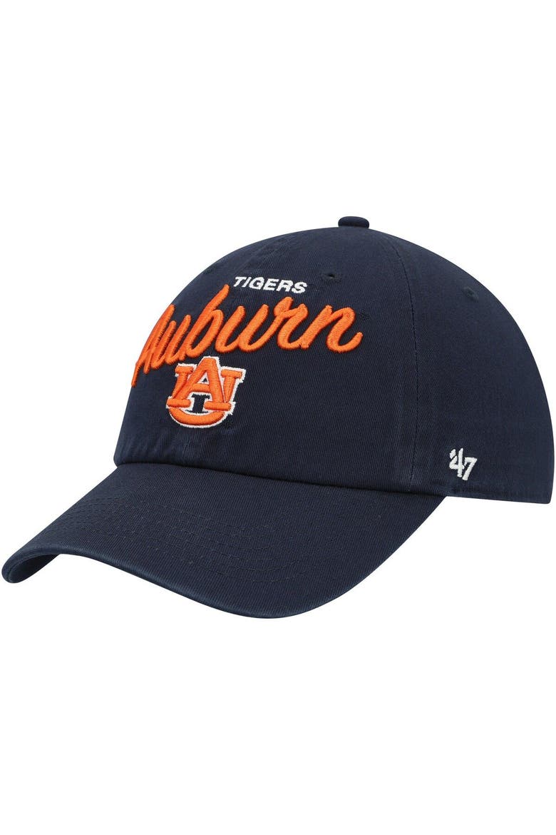 Women's '47 Navy Auburn Tigers Phoebe Clean Up Adjustable Hat, Main, color, Navy