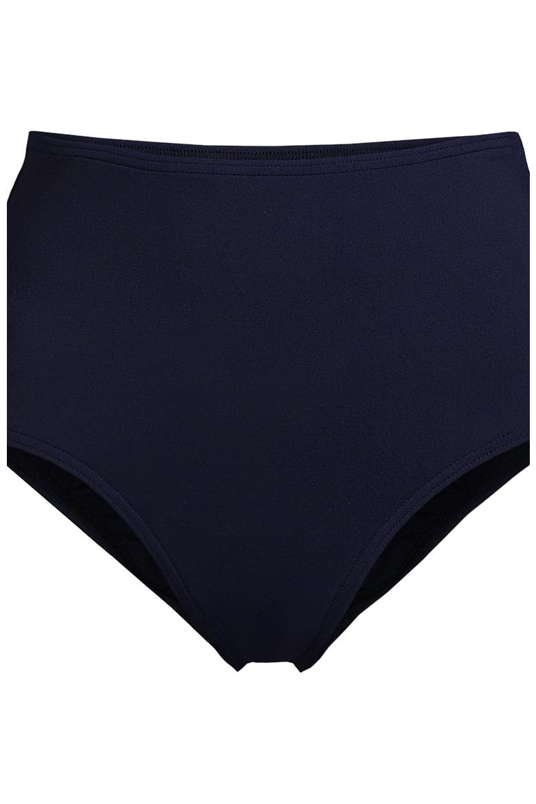 Sculpting Suit Chlorine Resistant Targeted Control Retro High Waisted Bikini Swim Bottoms, Alternate, color, Deep Sea Navy