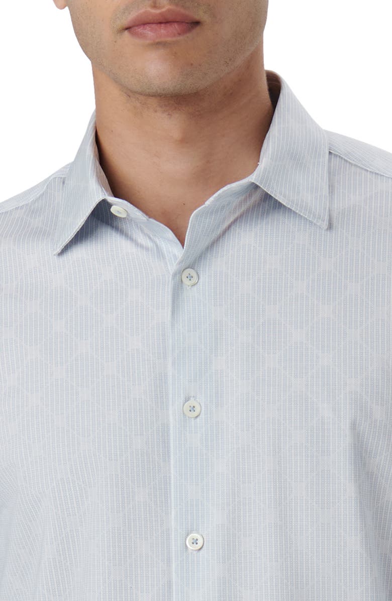Bugatchi James OoohCotton<sup>®</sup> Geometric Print Button-Up Shirt, Alternate, color, 