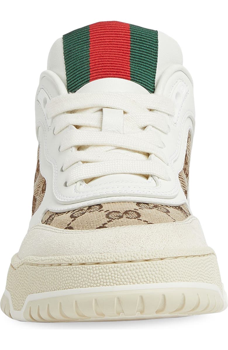 Gucci Re-Web Mixed Media Low Top Sneaker, Alternate, color, Ivory/ Beige