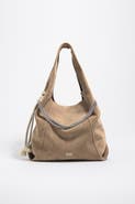 Bimba y Lola Medium Suede Paper Bag