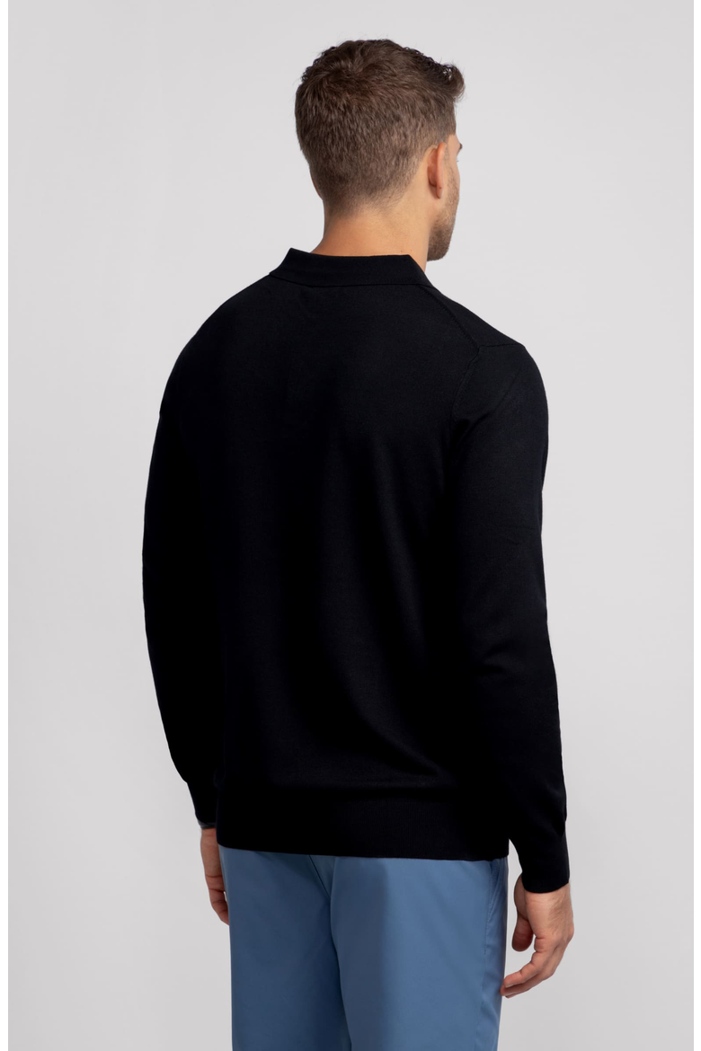 Legacy Polo Sweater, Alternate, color, Black