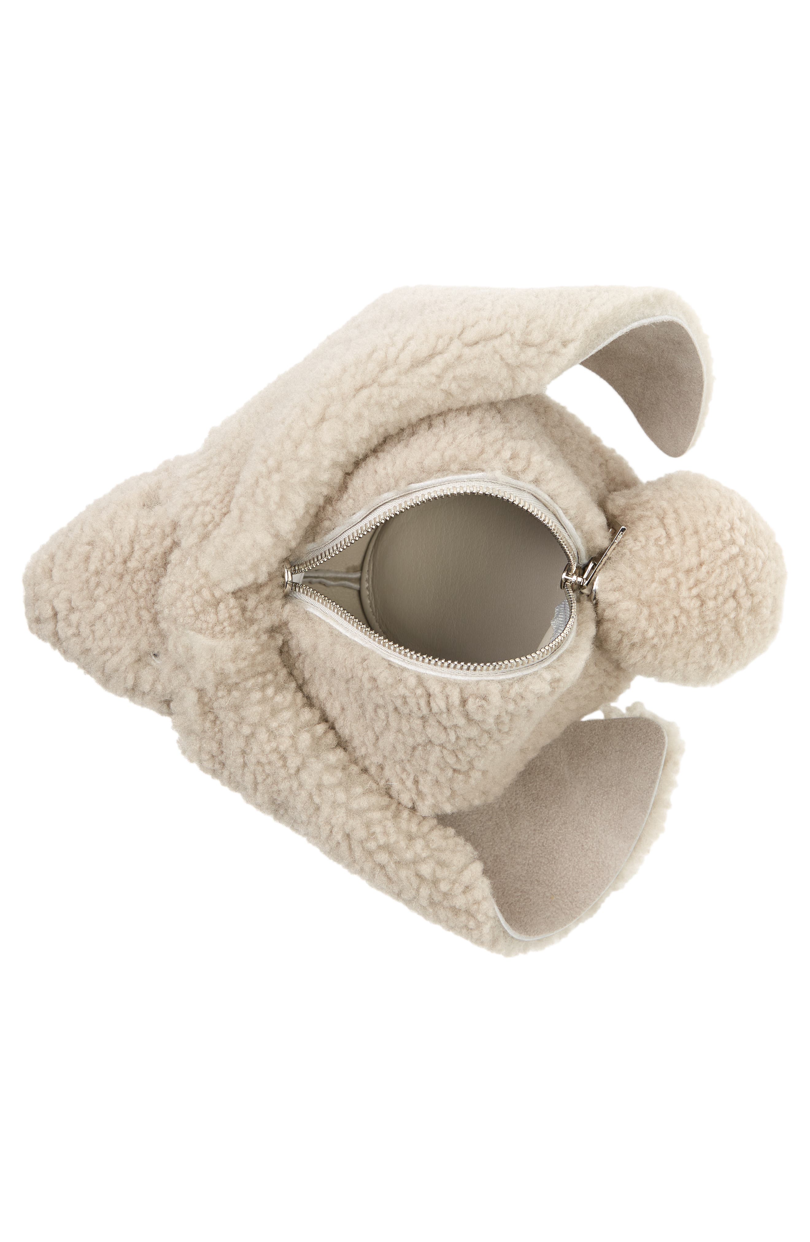 Loewe Bunny Genuine Shearling Bag, Alternate, color, 