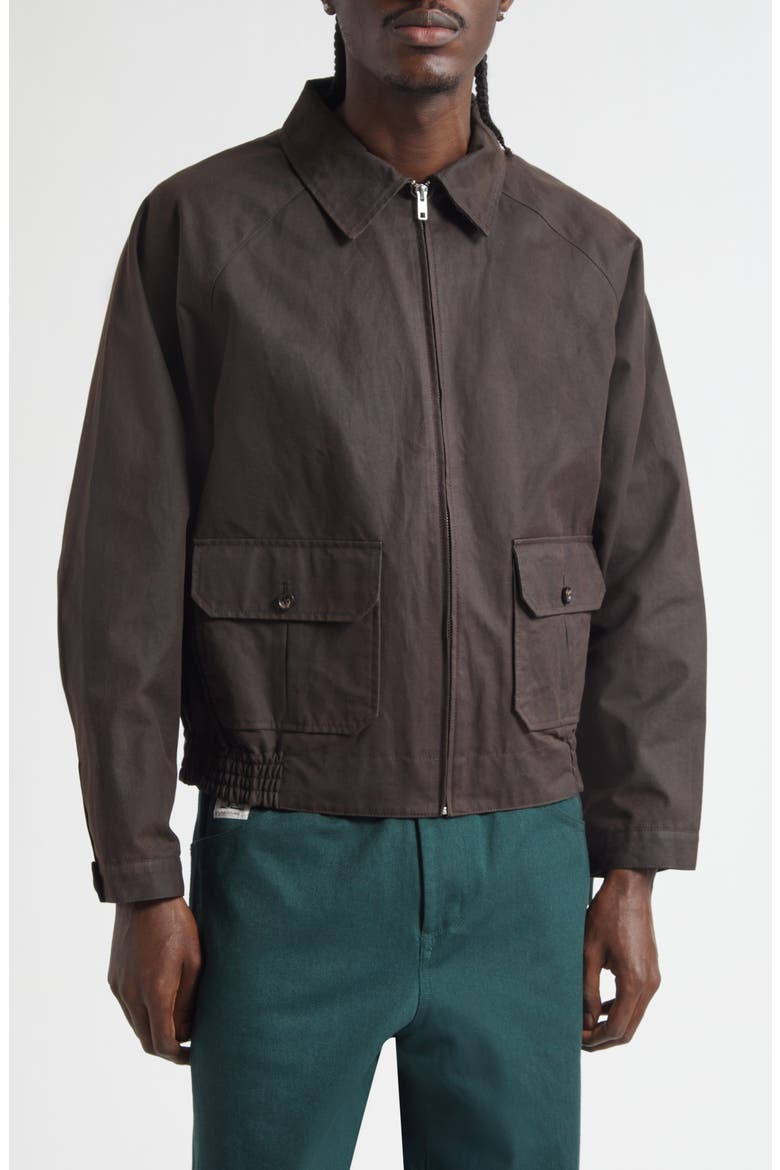 Waxed Cotton Coach's Jacket, Main, color, BROWN