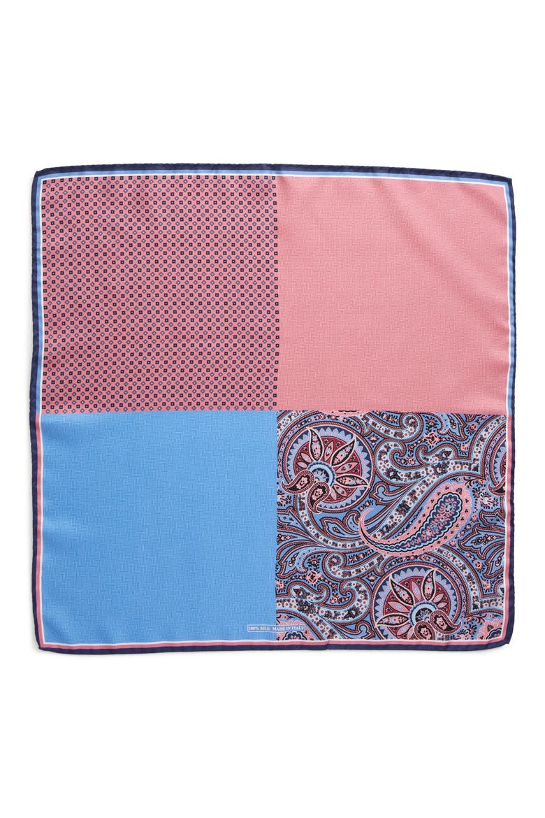 Men's Shop Silk Pocket Square, Alternate, color, PINK