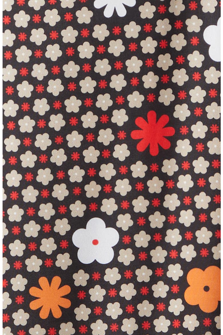 Floral Polo, Alternate, color, BLACK/ RED