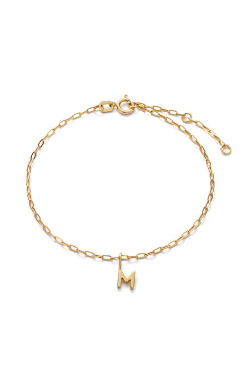 Gold Charm Letter Bracelet