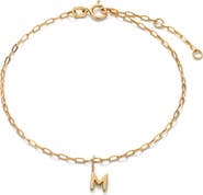 Ana Luisa Gold Charm Letter Bracelet