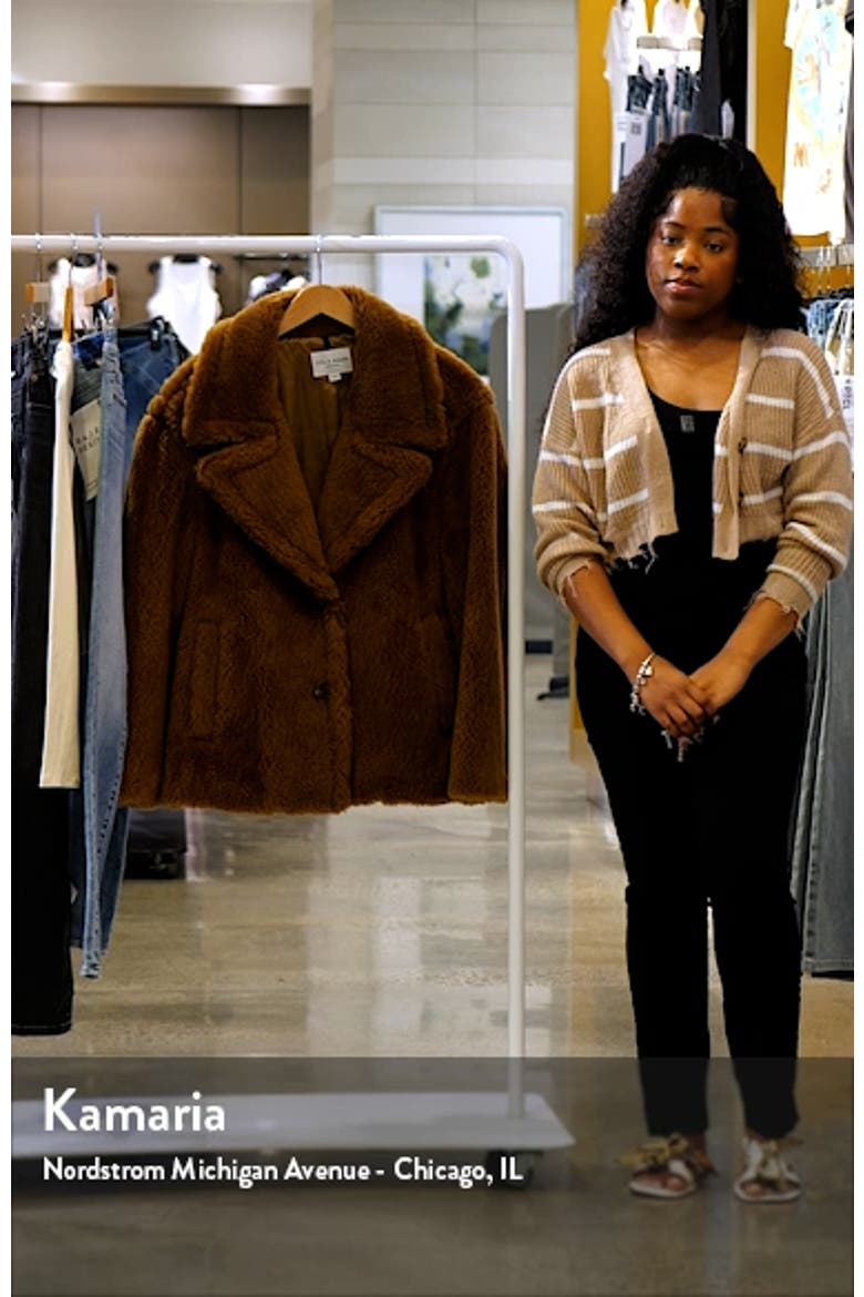 Teddy Wool Blend Faux Fur Jacket video