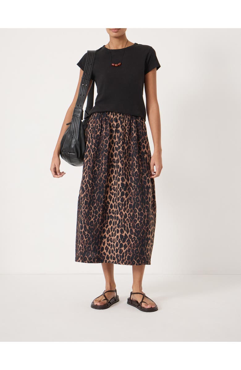 Hush Liddie Air Flow Barrel Midi Skirt, Alternate, color, Soft Leopard