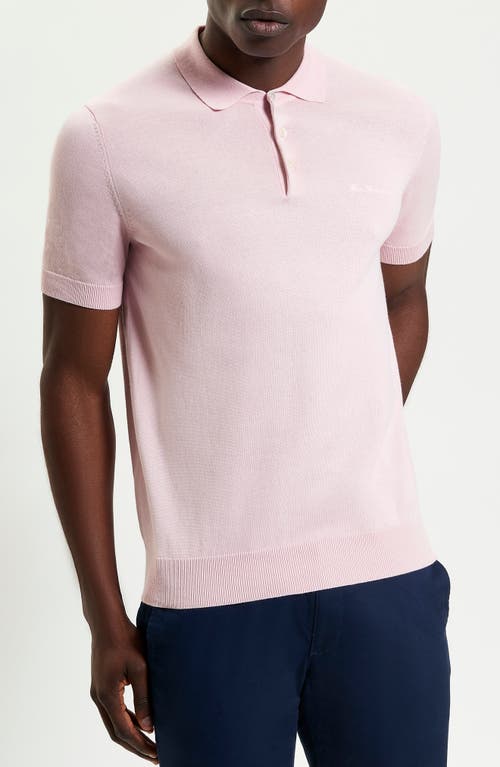 Ben Sherman Signature Organic Cotton Polo Sweater In Blush