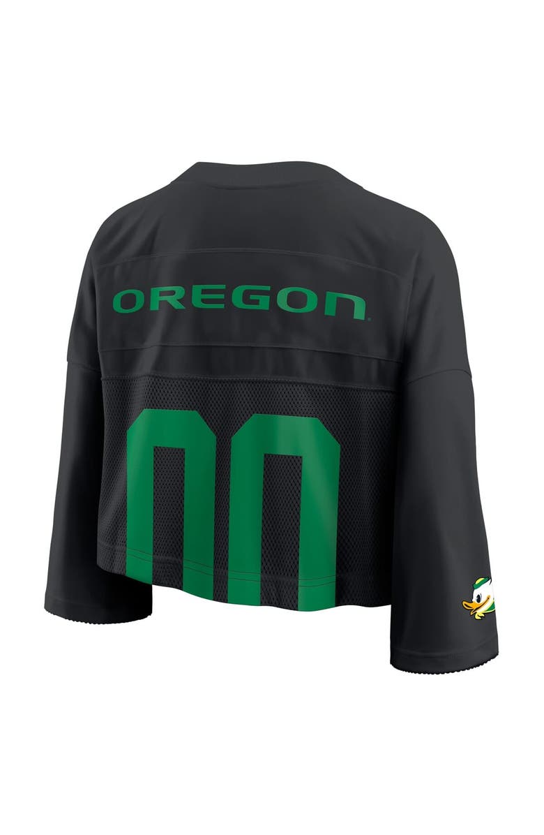 Nike Women's Nike Black Oregon Ducks Cropped Mesh Fashion Jersey, Alternate, color, Black