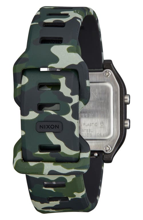 Nixon The Ripper Silicone Strap Digital Watch, 36.5mm In Multi