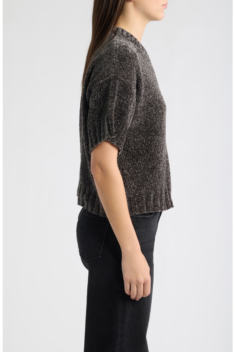 Broome Short Sleeve Crop Sweater, Alternate, color, CHARCOAL