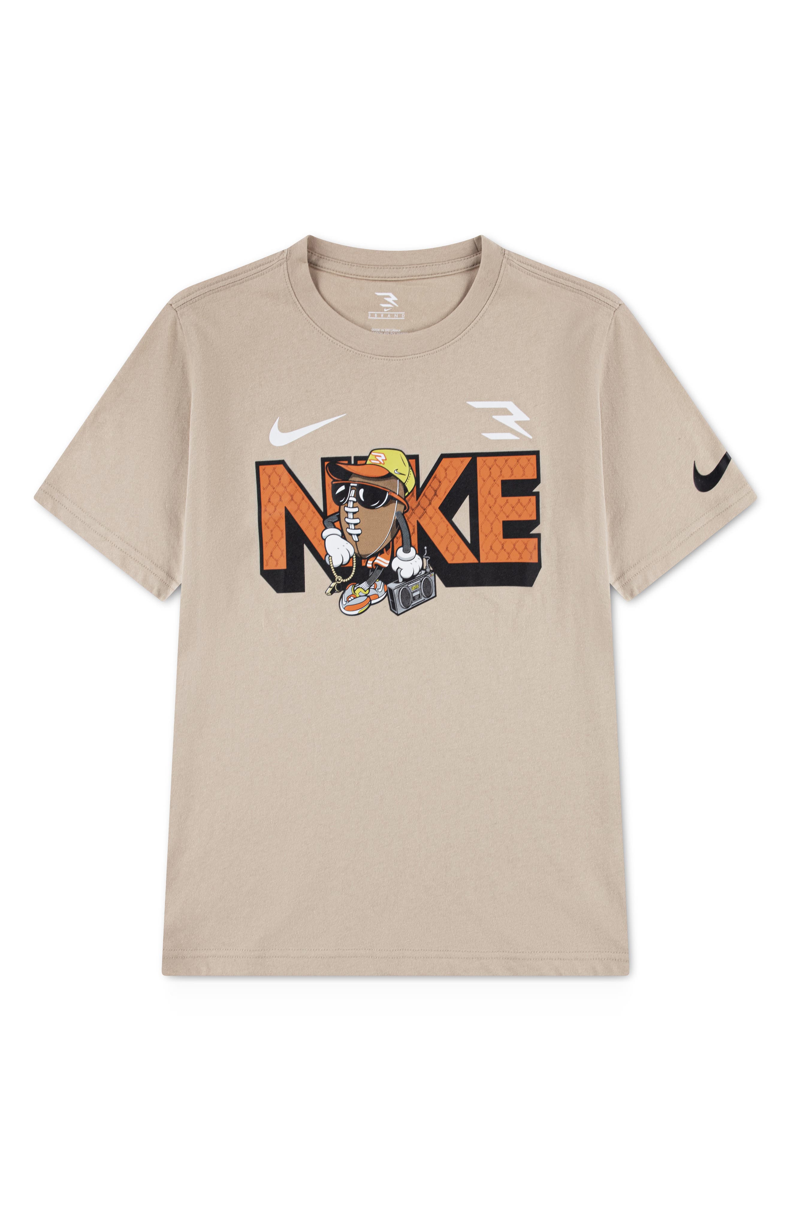 3 Brand Kids' Capman Baller Logo Graphic T-Shirt