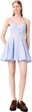 maje Mini cotton babydoll dress