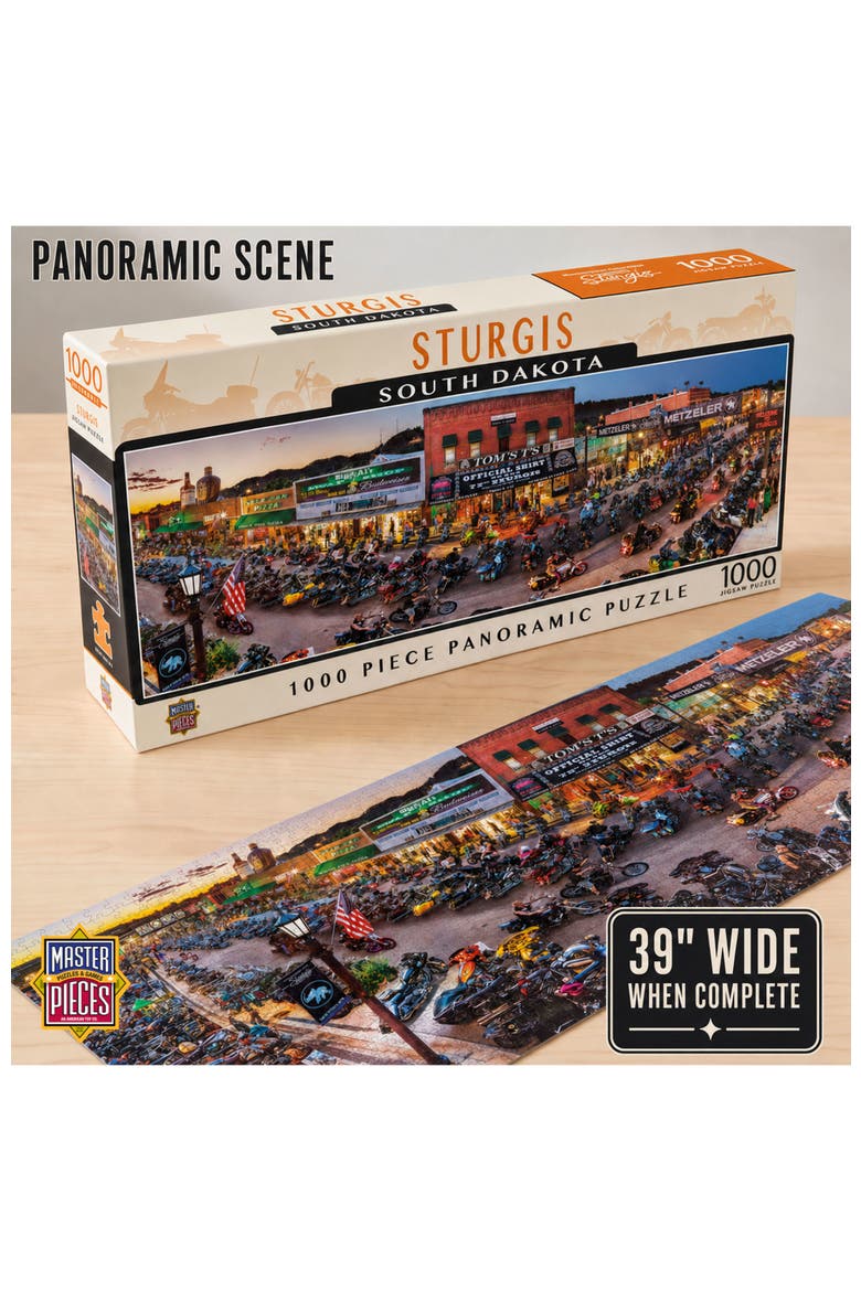 Sturgis 1000pc Panoramic Puzzle, Alternate, color, Multicolor