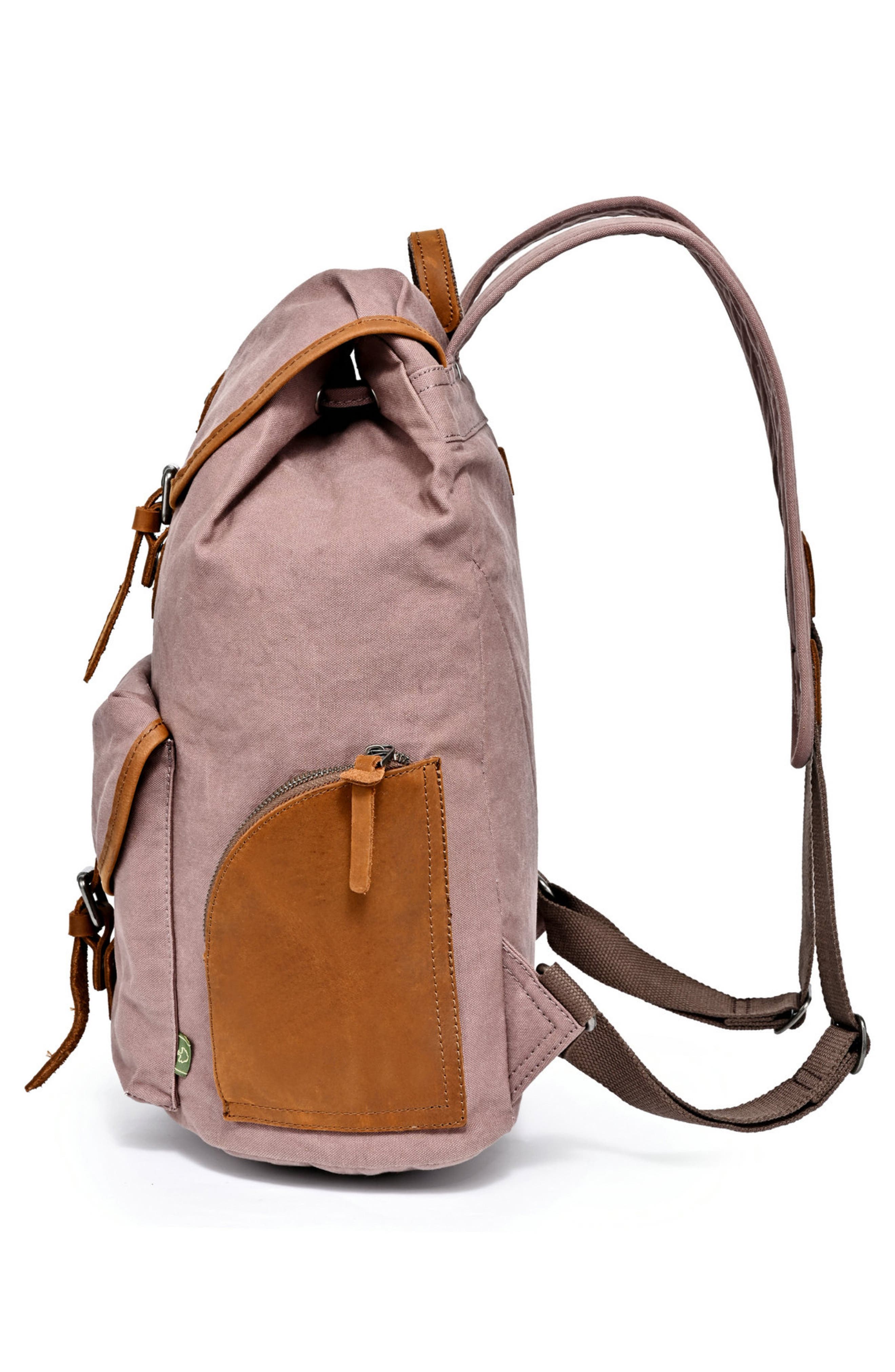 Milo Canvas Backpack, Alternate, color, BROWN