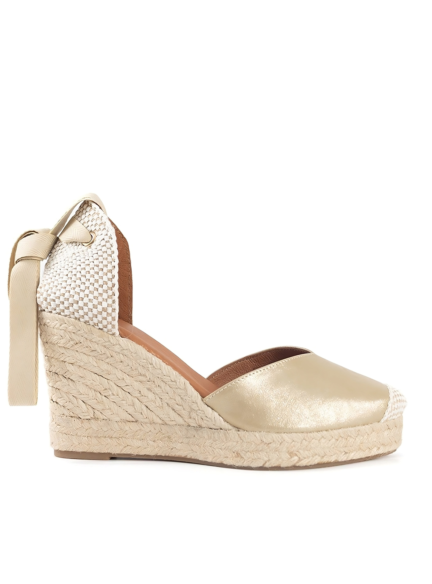 Menina Step Jimena High-Lace Espadrille, Main, color, Gold