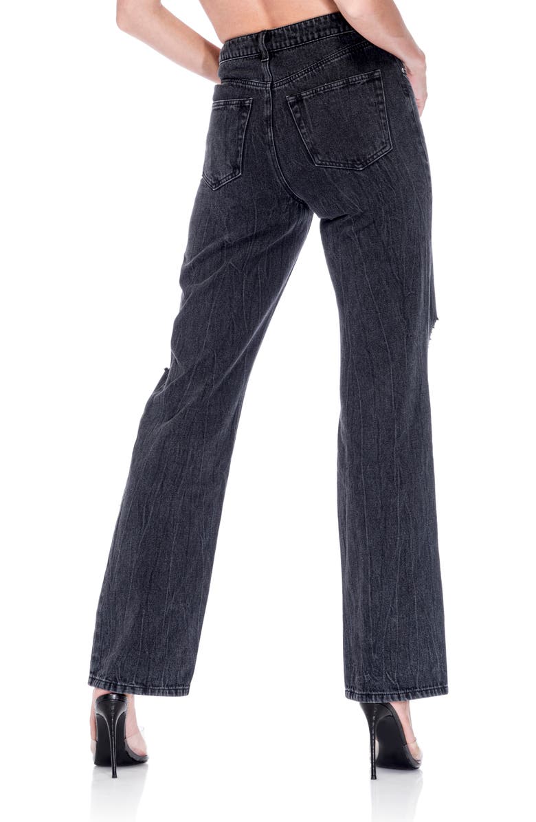AFRM Oden Ripped High Waist Wide Leg Jeans, Alternate, color,