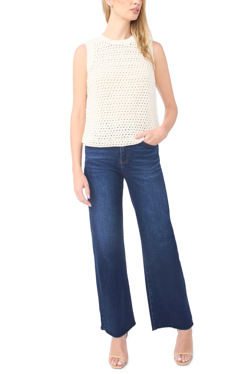 Halogen<sup>®</sup> Open Stitch Sweater Tank, Alternate, color, Eggnog