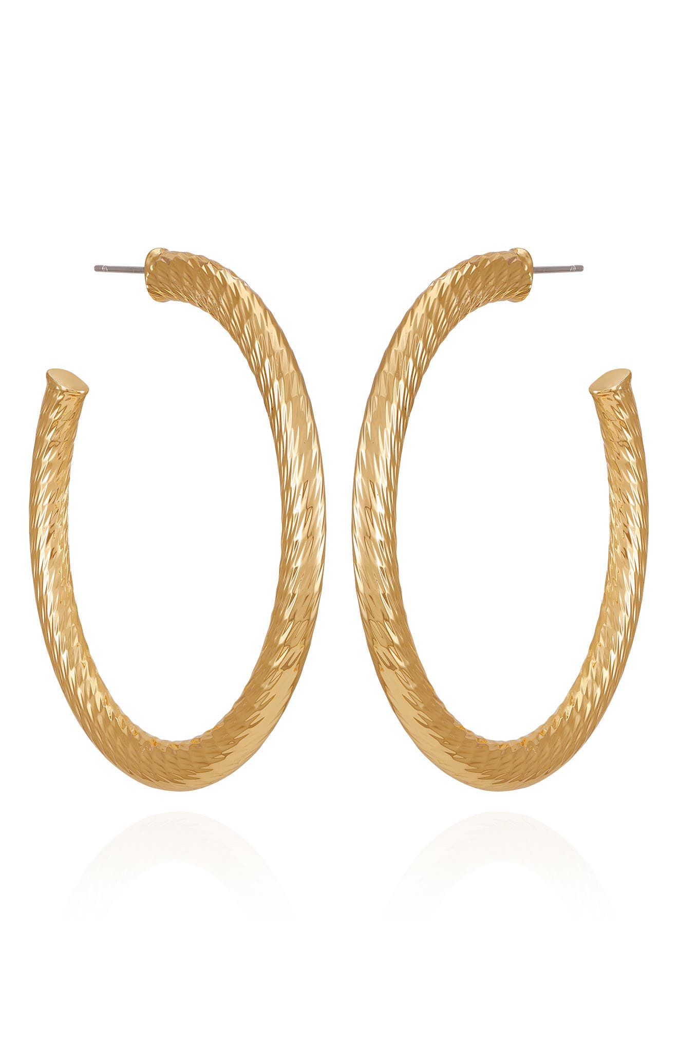 Vince Camuto Textured Hoop Earrings