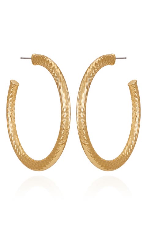 Textured Hoop Earrings