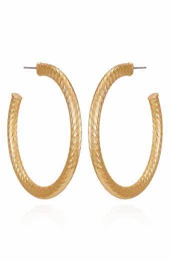 Vince Camuto Textured Hoop Earrings