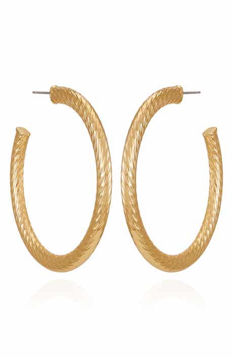 Vince Camuto Textured Hoop Earrings