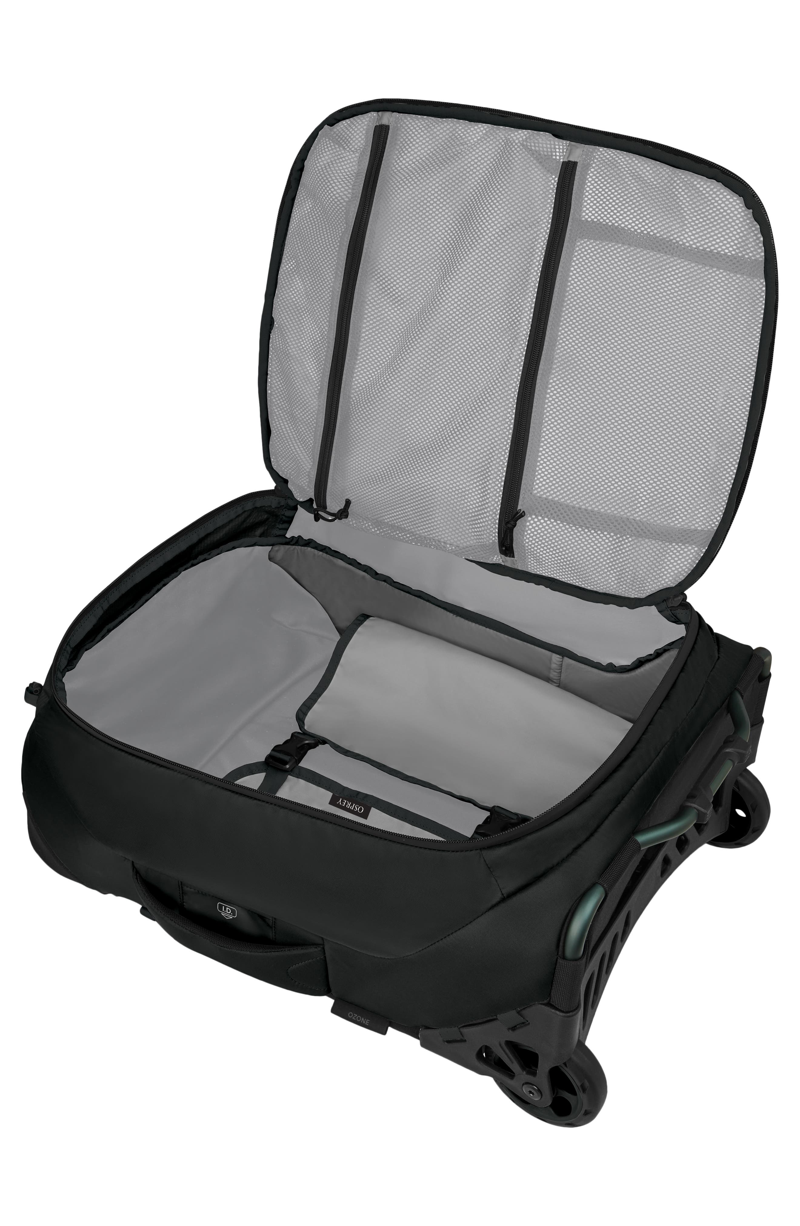 Osprey Ozone Two-Wheel 40-Liter Carry-On Suitcase, Alternate, color, Black