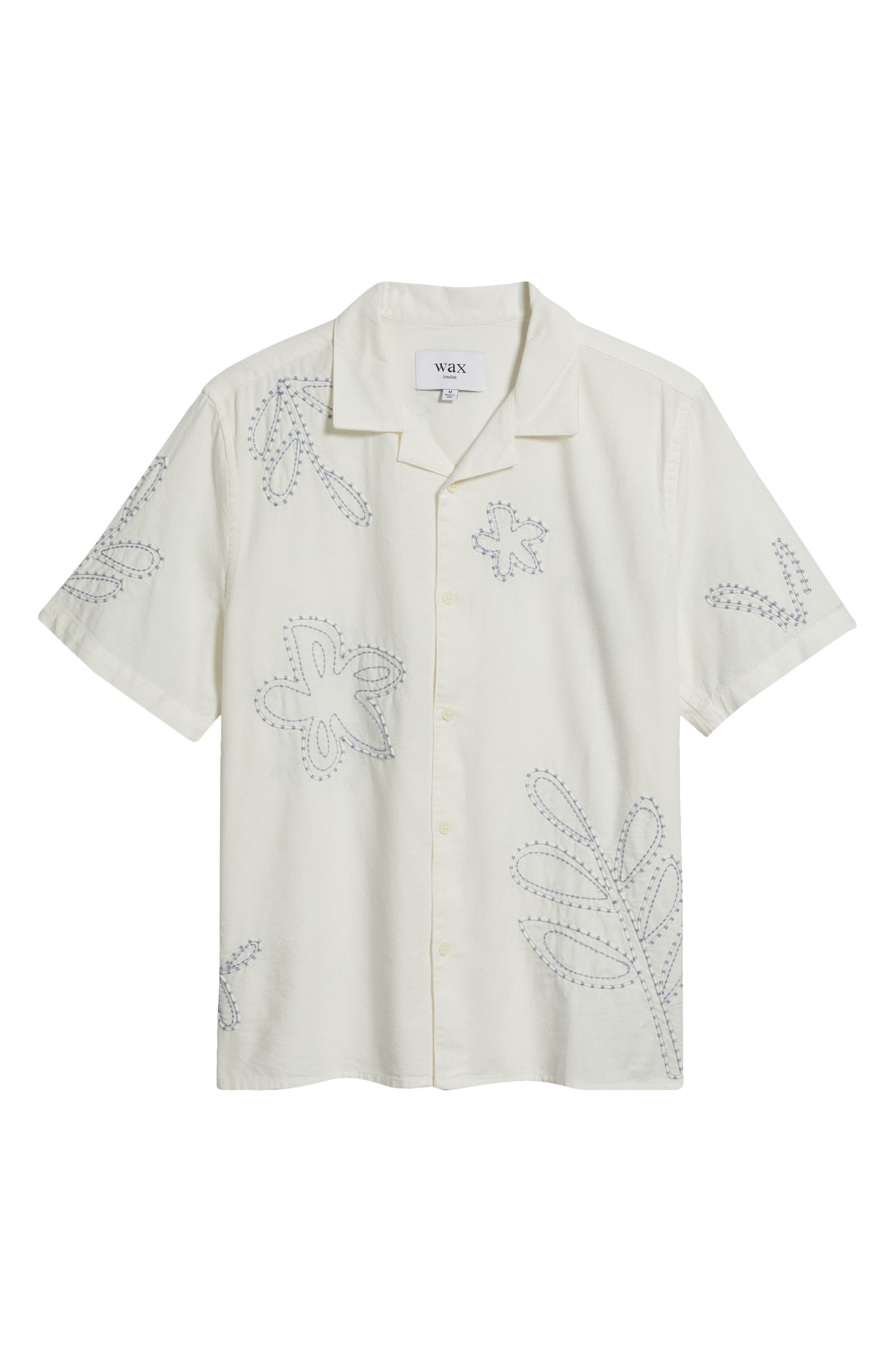 Didcot Embroidered Cotton & Linen Camp Shirt