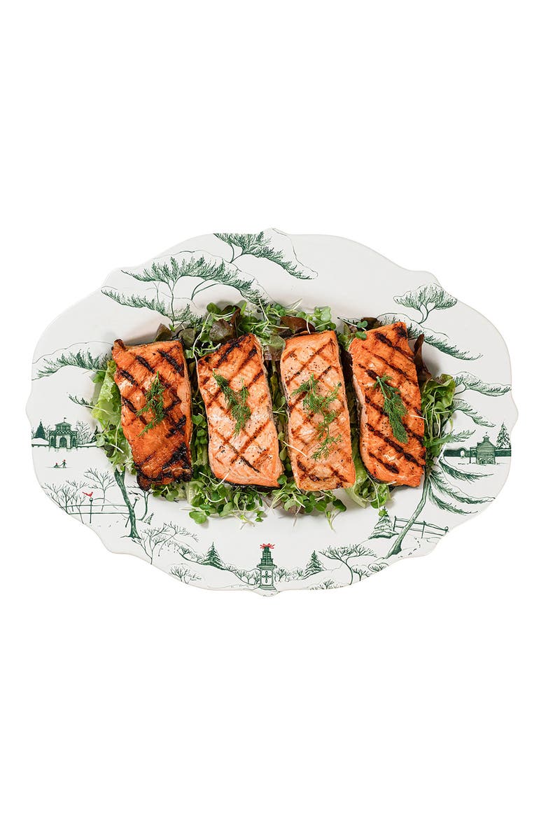 Country Estate Winter Frolic Platter, Alternate, color, EVERGREEN