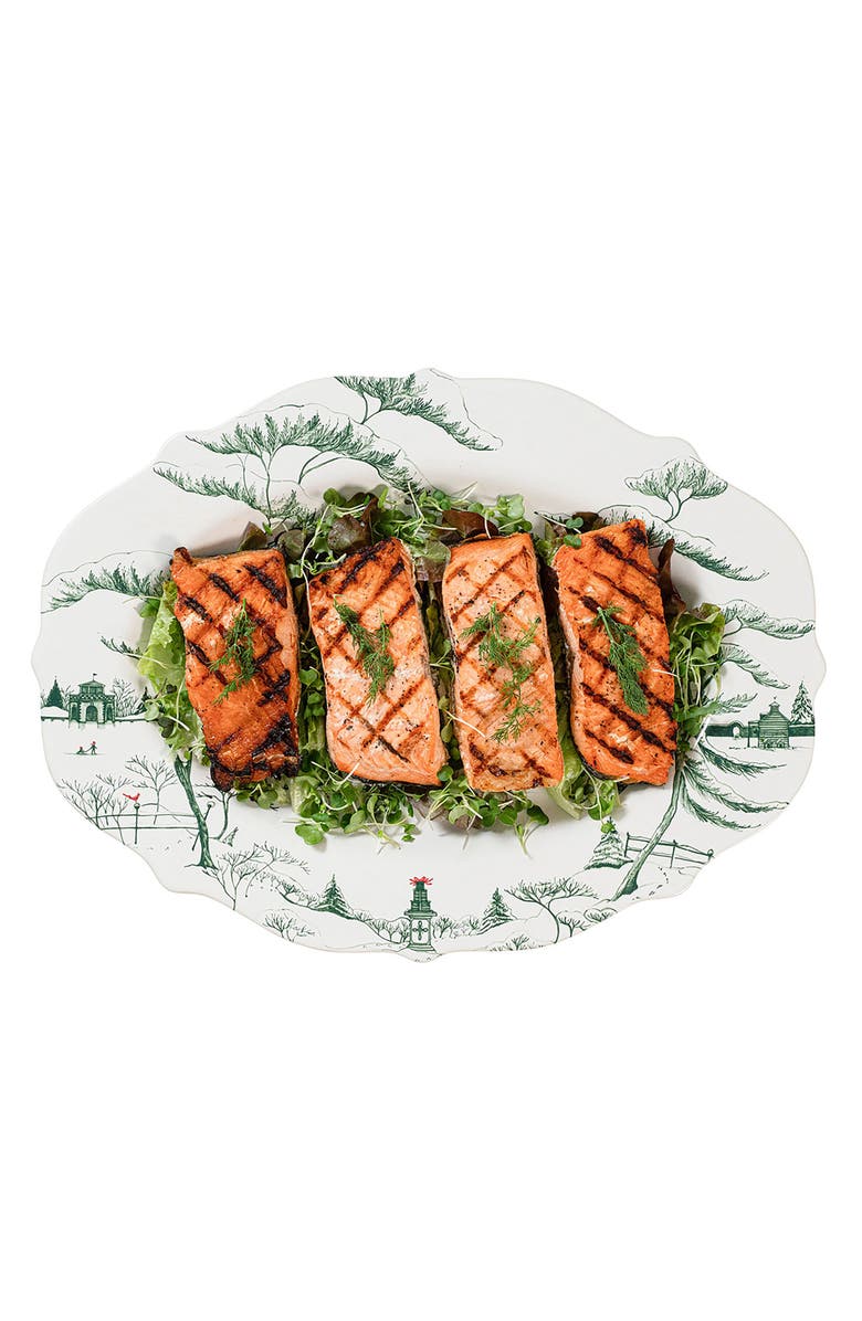 Juliska Country Estate Winter Frolic Platter, Alternate, color, Evergreen