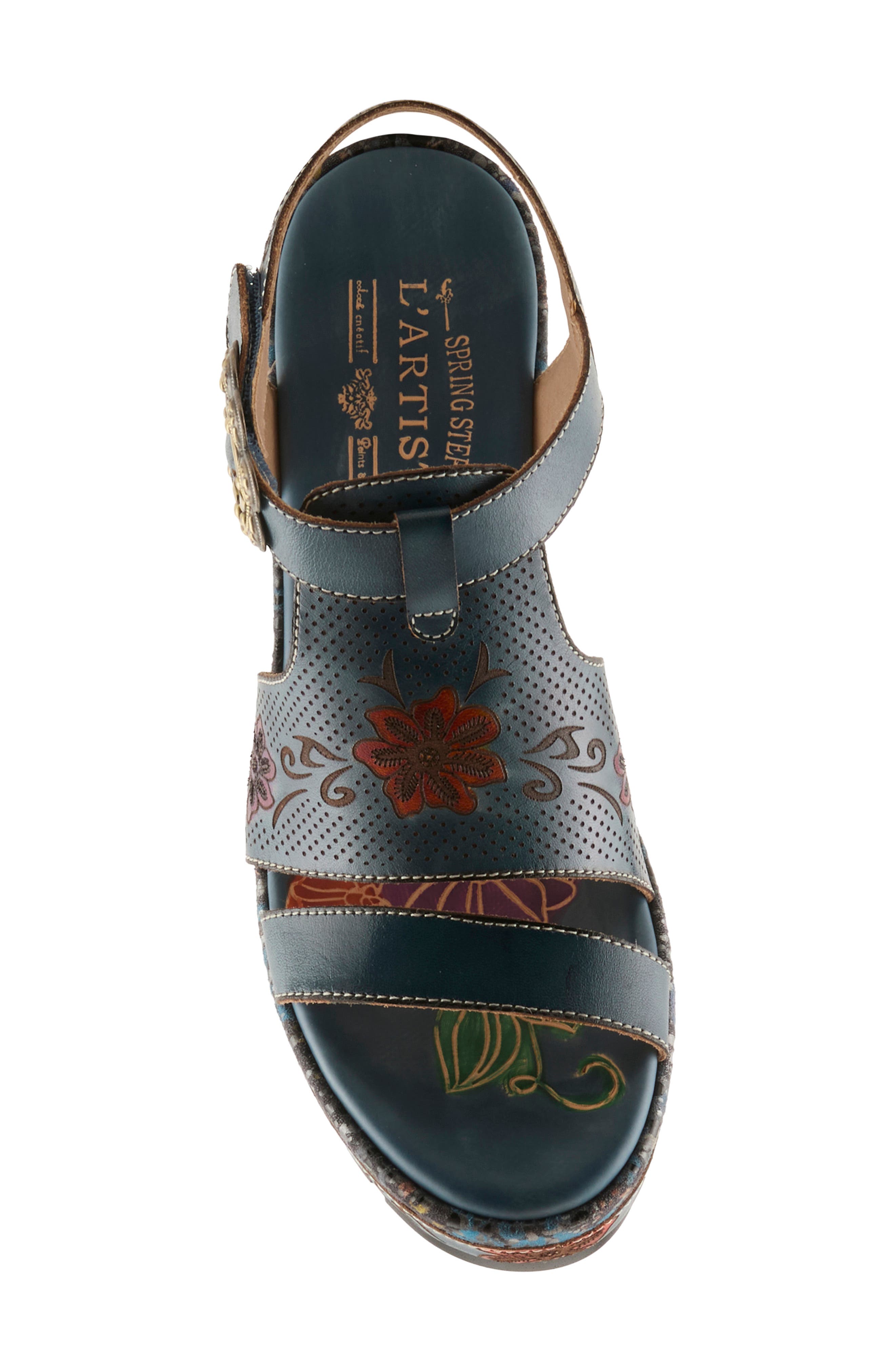 L'Artiste by Spring Step Jawdrop Sandal, Alternate, color, Navy Multi