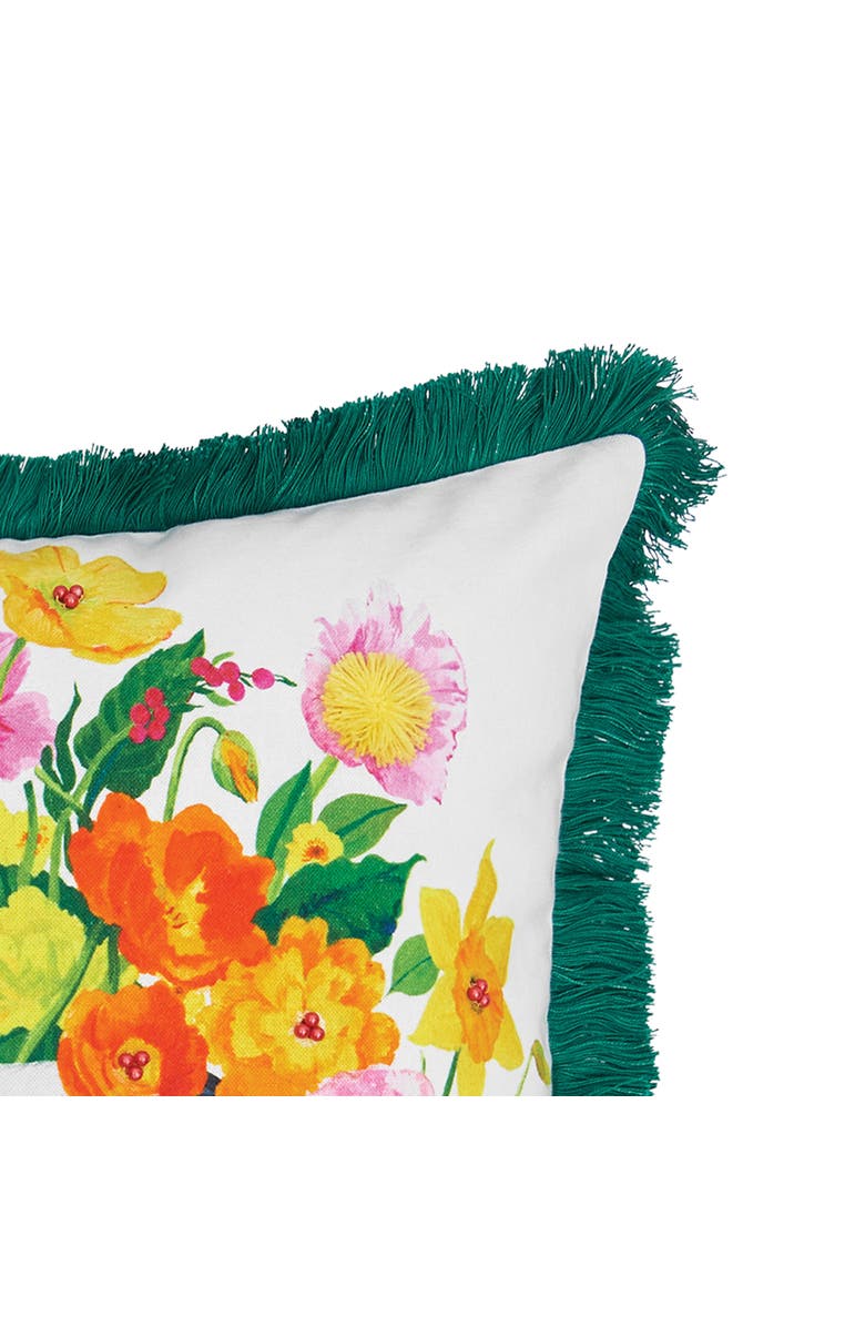 C&F Home Easter Bunny & Flowers Printed Cotton Blend Accent Throw Pillow 18" x 18", Alternate, color, Blue