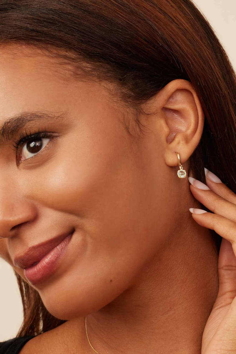 14K Gold Antica Drop Earrings, Alternate, color, Yellow Gold - Amethyst