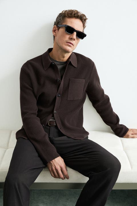Lufian Justin Men's Button-front Knit Cardigan