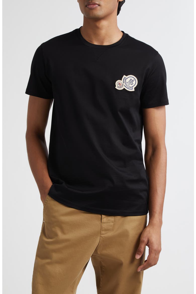Logo Patch T-Shirt, Main, color, BLACK