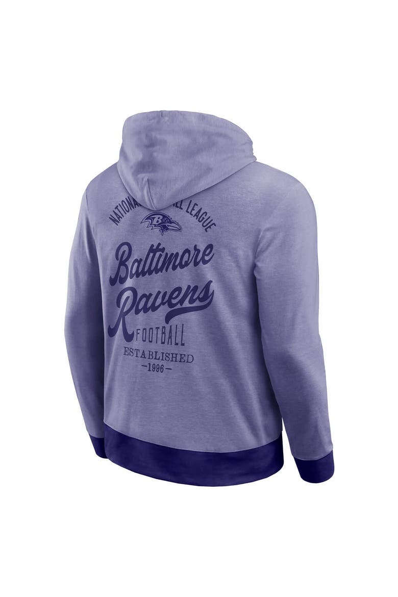 Men's Darius Rucker Collection by Fanatics Purple Baltimore Ravens Tonal Knit Pullover Hoodie, Alternate, color, Heather Purple