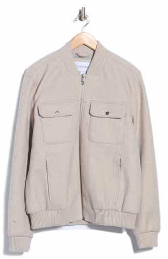 Faux Wool Bomber Jacket