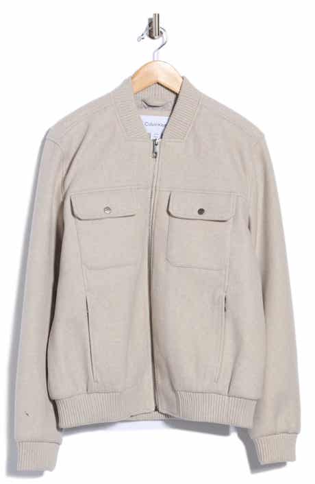 Faux Wool Bomber Jacket