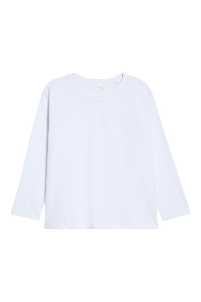 Margo Long Sleeve Cotton Baseball T-Shirt, Main, color, WHITE
