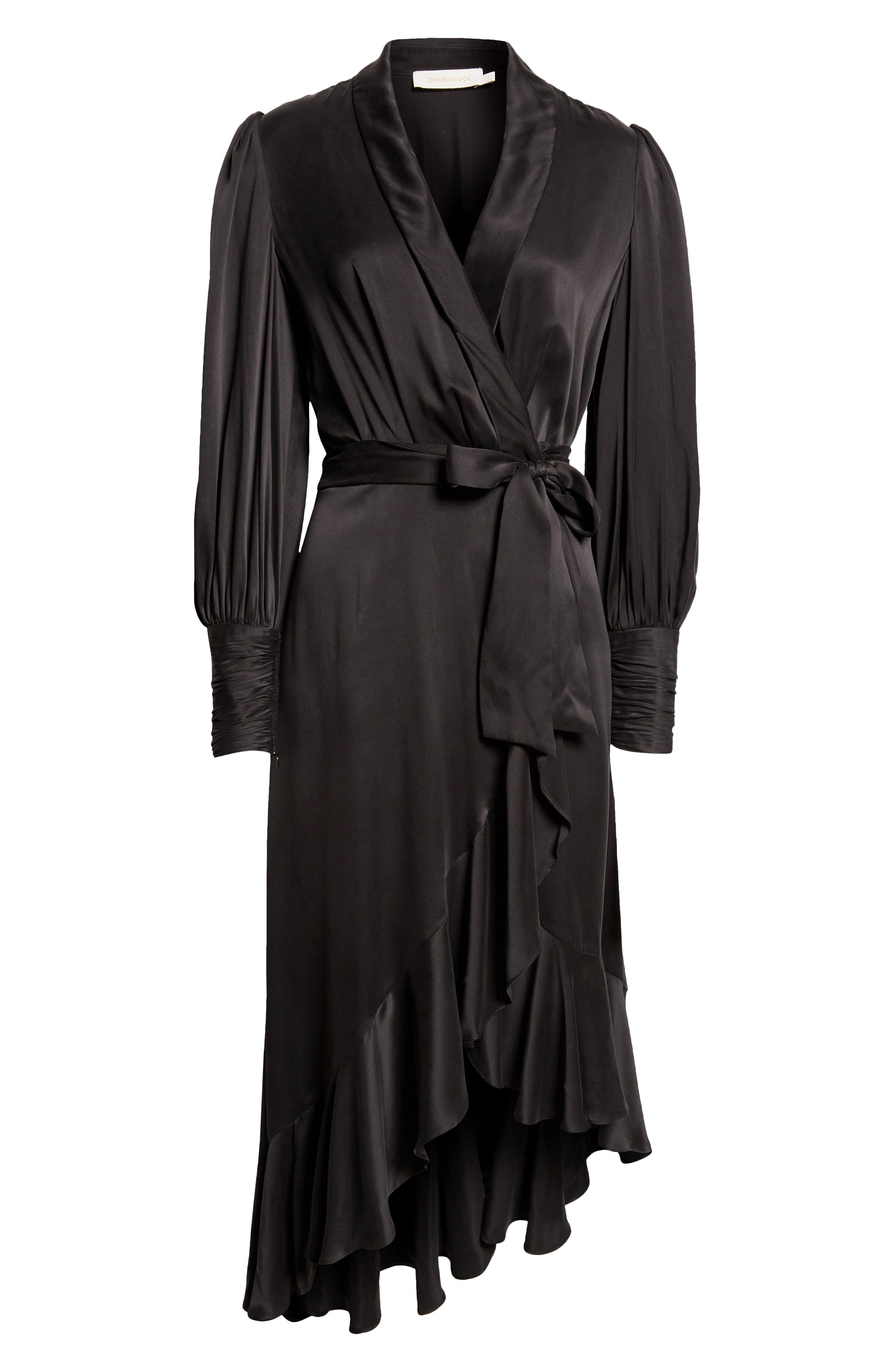 zimmermann black silk wrap dress zimmermann black silk wrap dress by Zimmermann