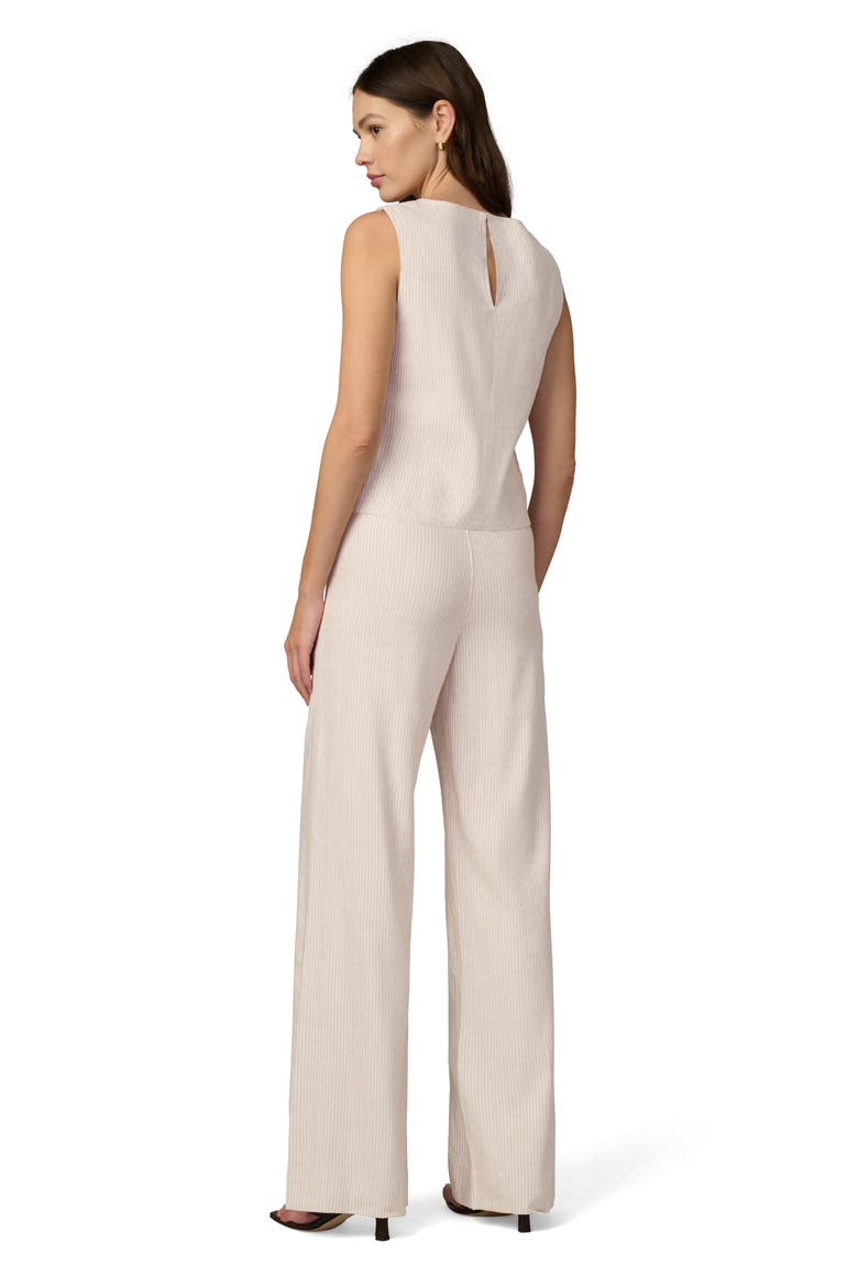 Stripe Linen Blend Boat Neck Shell, Alternate, color, MIRCO STRIPE
