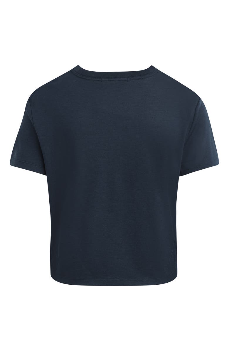 Favorite Daughter Cropped Collegiate Tee, Alternate, color, Navy/Burgundy