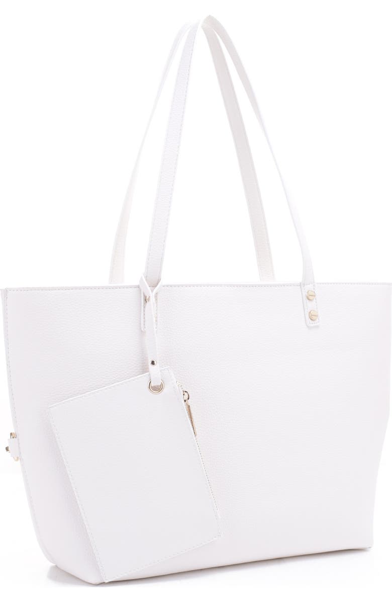 Mali + Lili Estie Vegan Leather Tote, Alternate, color, White